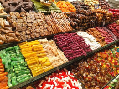 Delicacy and many kind om dried fruits