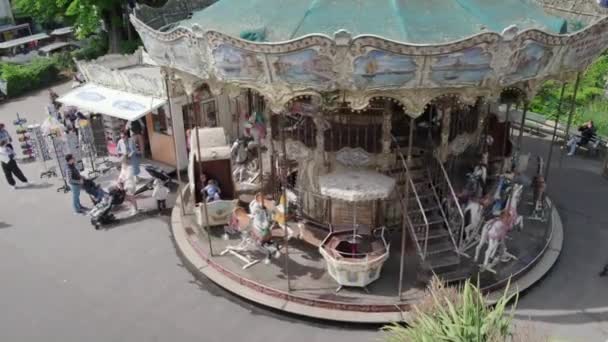 Παρισι Γαλλια Μαϊου 2023 Άποψη Από Ψηλά Στο Carrousel Montmartre — Αρχείο Βίντεο