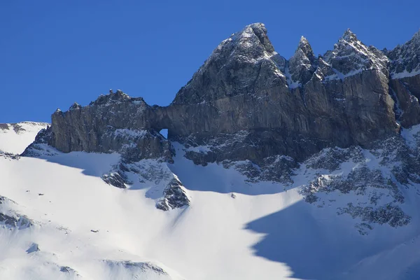 Martinsloch Agujero Una Cordillera Los Alpes Suizos — Foto de Stock