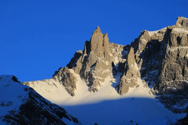 Сцена Заката Вязов Швейцарские Альпы — стоковое фото
