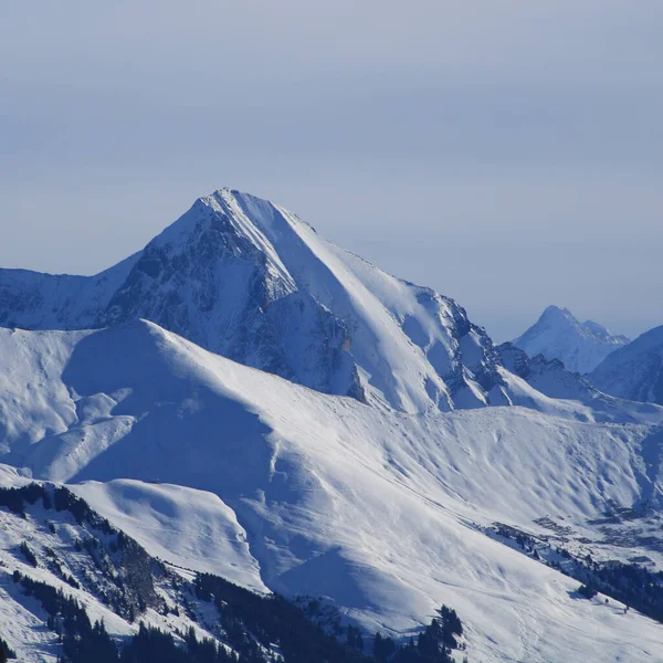 Altas Montañas Invierno Vistas Desde Horeneggli —  Fotos de Stock