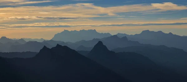 Mountain Ranges Seen Rigi Kulm Switzerland — Stock Photo, Image