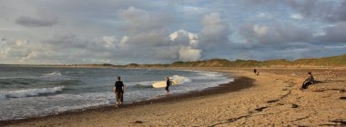 Klitmoller 'deki kumsal, Soğuk Hawaii, Danimarka.