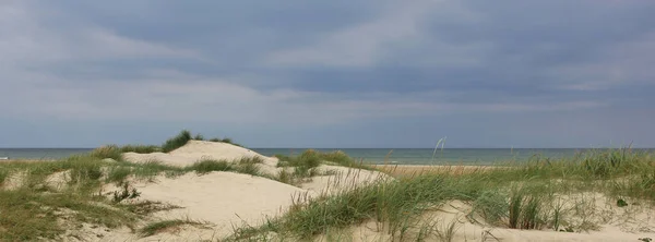 Песчаные Дюны Пляжная Сцена Рядом Hirtshals Дания — стоковое фото