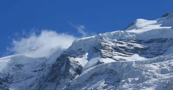 Chielauenegletscher Ледник Вблизи Jungfraujoch — стоковое фото