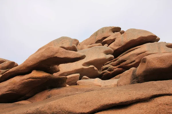 Natures Art Formations Rocheuses Granit Bretagne France — Photo