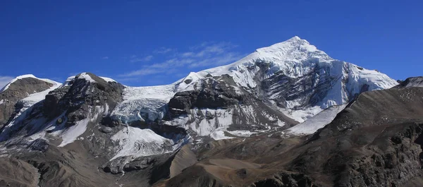 Gipfel Des Mount Chulu West Und Gletscher Nepal — Stockfoto
