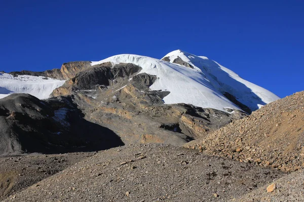 Pico Monte Thorong Abrigo Abaixo Thorong Pass Nepal — Fotografia de Stock