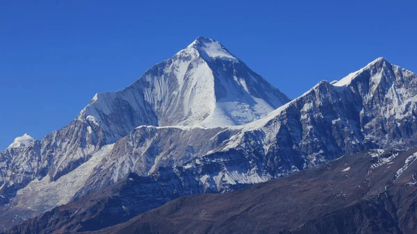 Dhaulagiri Sedmá Nejvyšší Hora Světě Nepál — Stock fotografie