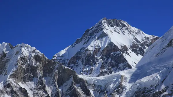 Чанцзы Гора Тибете Видимая Кала Паттар Непал Стоковая Картинка