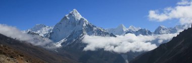 Mount Ama Dablam seen from Dzongla, Nepal. clipart