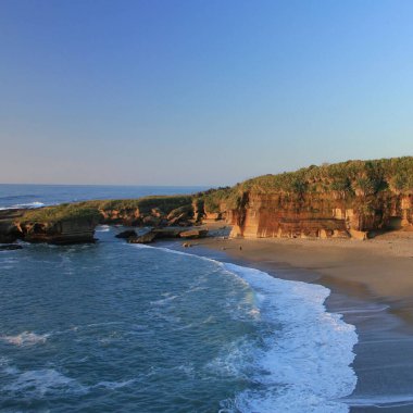 Punakaiki Körfezi, Yeni Zelanda.