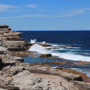 Rock pool at Maroubra Beach, Sydney, Australia clipart