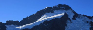 Mount Brunner and glacier, New Zealand. clipart