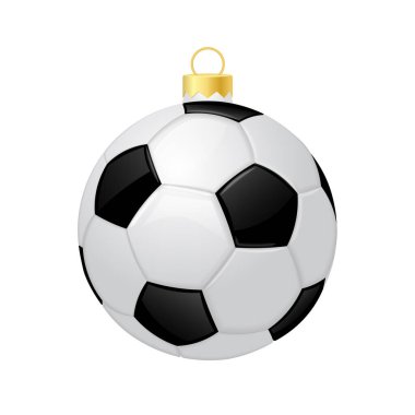 Yılbaşı futbol topu veya Noel ağacı için oyuncak ikonu
