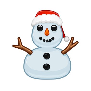 Web ve uygulama için şapkası olan komik kardan adam simgesi