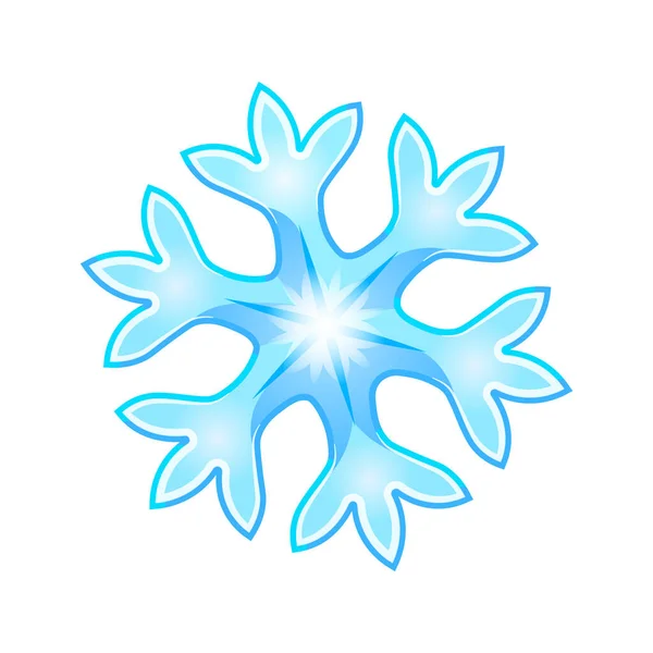 Zimowy Płatek Śniegu Duży Rozmiar Emoji Święta Bożego Narodzenia — Wektor stockowy