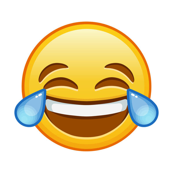 Face with tears of joy Large size of yellow emoji smile