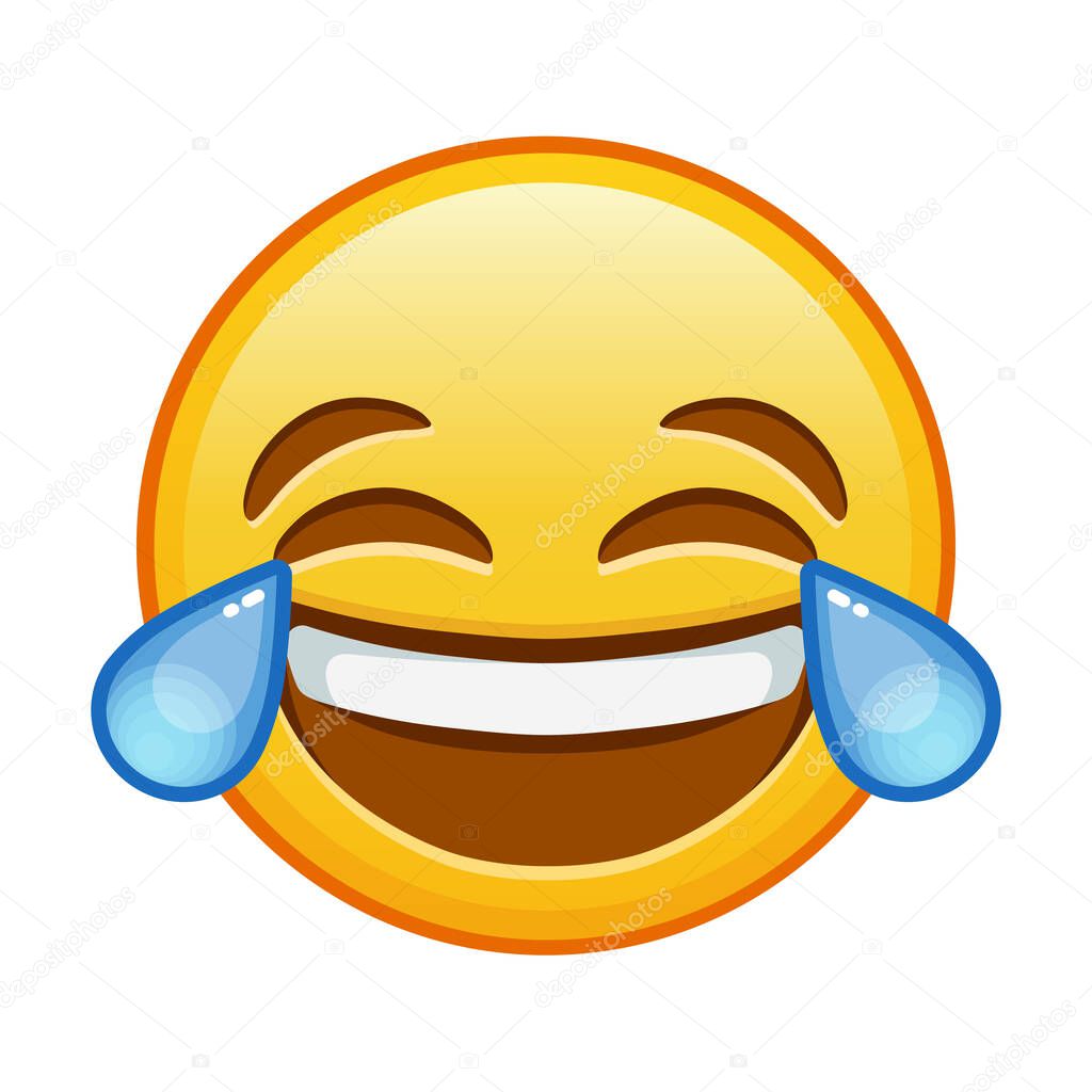 Face with tears of joy Large size of yellow emoji smile