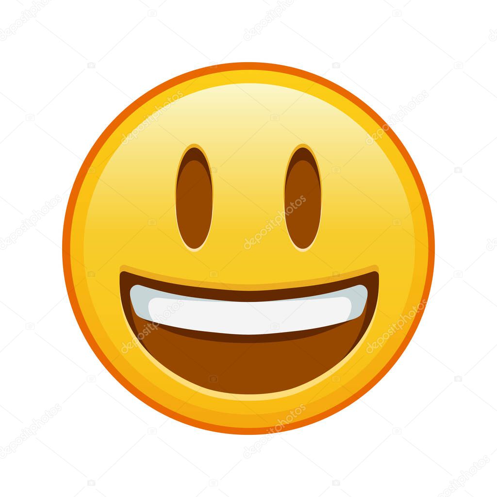 Smiling face with open mouth Large size of yellow emoji smile