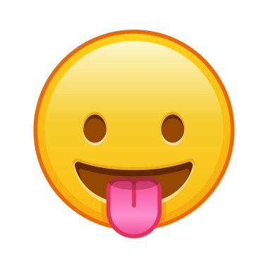 Ağzı çıkıntılı bir yüz. Kocaman sarı bir gülümseme.