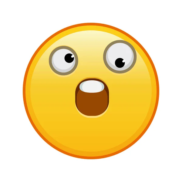 Visage Souriant Avec Grand Petit Œil Grande Taille Sourire Emoji — Image vectorielle