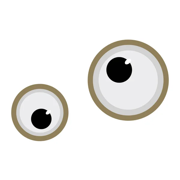 Olhos Grandes Ícone Tamanho Grande Para Emoji Sorriso —  Vetores de Stock