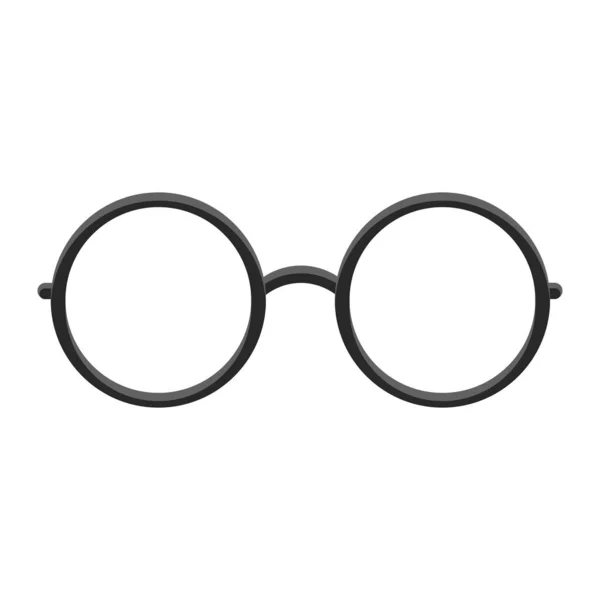 Svarta Glasögon Stor Storlek Ikon För Emoji Leende — Stock vektor