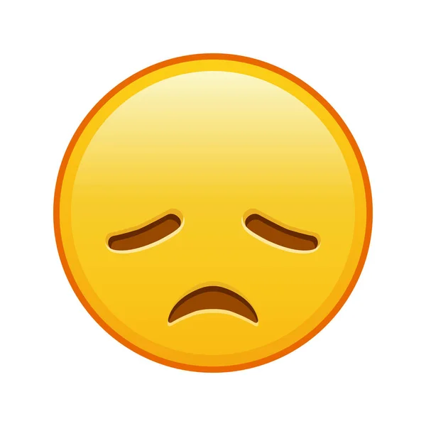 Enttäuschtes Gesicht Großes Gelbes Emoji Lächeln — Stockvektor