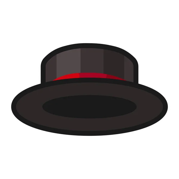 Gentleman Cylinder Hat Velká Velikost Ikona Pro Emoji Úsměv — Stockový vektor