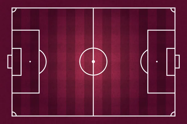 Κάτοψη Του Γηπέδου Ποδοσφαίρου Του Γηπέδου Ποδοσφαίρου Κατάρ — Διανυσματικό Αρχείο