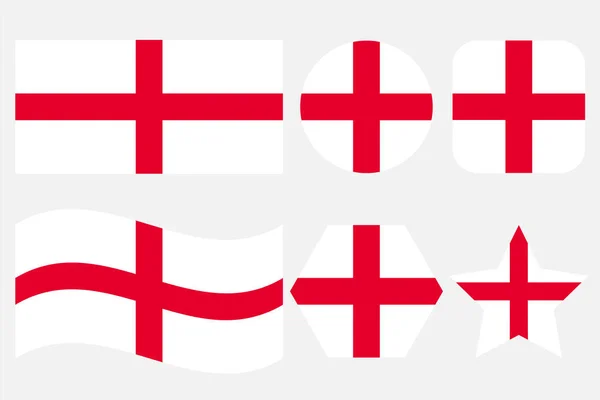 Inghilterra Bandiera Semplice Illustrazione Giorno Dell Indipendenza Elezioni — Vettoriale Stock