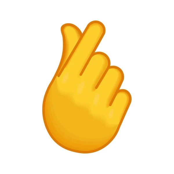 Doigts Snap Grande Taille Main Emoji Jaune — Image vectorielle