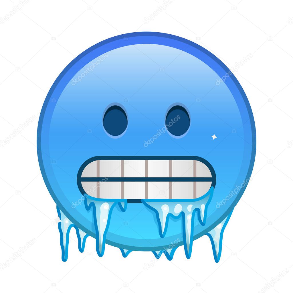 Freezing face Large size of yellow emoji smile