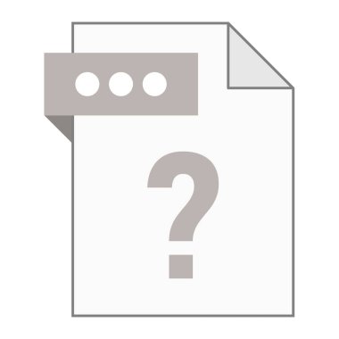 Web için bilinmeyen biçim dosya simgesinin modern düz tasarımı