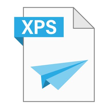 Web için XPS dosya simgesinin modern düz tasarımı