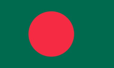 Bangladeş bayrağı bağımsızlık günü veya seçim için basit bir illüstrasyon