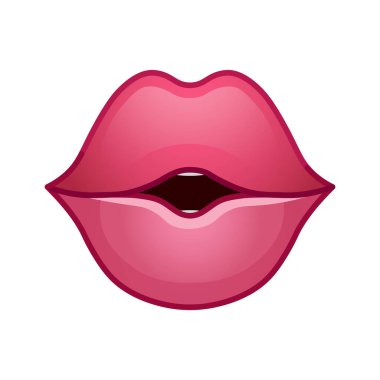 Female red lips Large size icon for emoji smile