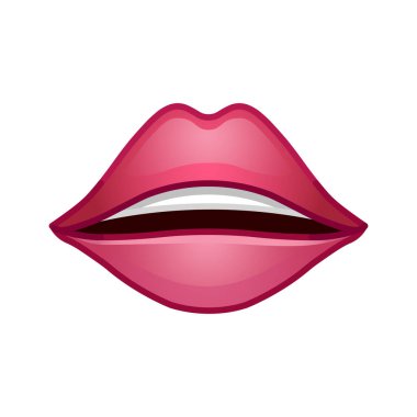 Female red lips Large size icon for emoji smile