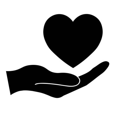 Sevgililer Günü için kalp ikonunun basit bir gösterimi