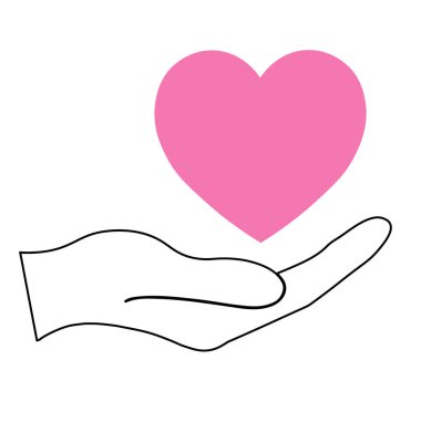 Sevgililer Günü için kalp ikonunun basit bir gösterimi