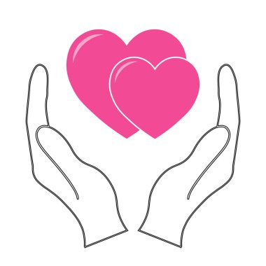 Sevgililer Günü için kalp ikonunun basit bir gösterimi