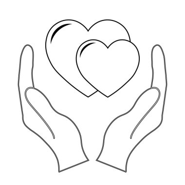 Sevgililer Günü için kalp ikonunun basit bir gösterimi