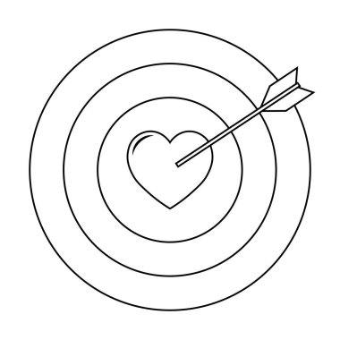 Sevgililer Günü için kalp ikonunun basit bir gösterimi