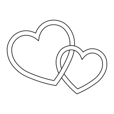 Sevgililer Günü için kalp ikonunun basit bir gösterimi