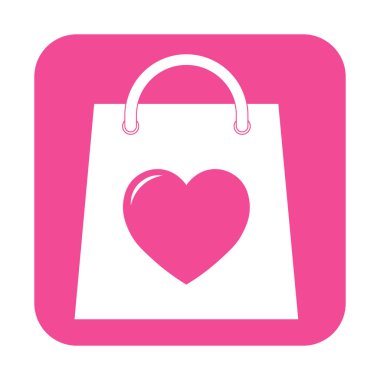 Sevgililer Günü için kalp ikonu olan basit bir paket çizimi