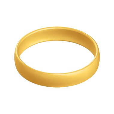 Altın gerçekçi nikah yüzüğü. Yıldönümü romantik sürprizi.