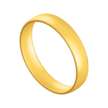 Altın gerçekçi nikah yüzüğü. Yıldönümü romantik sürprizi.