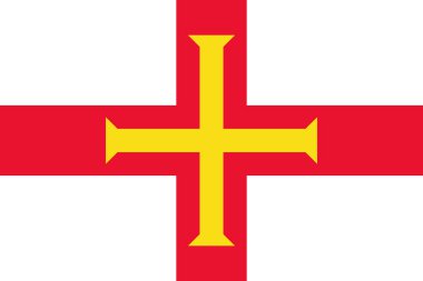Guernsey bayrağı Bağımsızlık Günü veya seçim için basit bir örnekleme