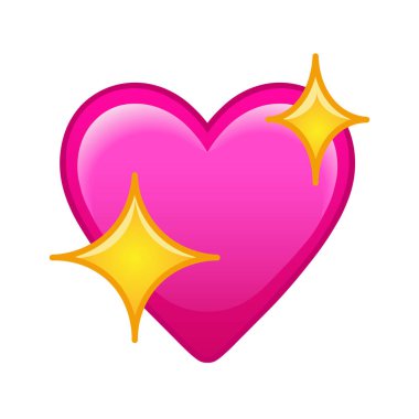 Sparkling heart Large size of emoji romance icon